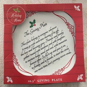 Christmas Holiday Giving Plate